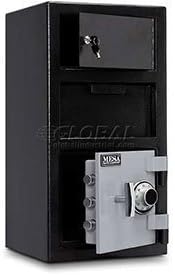 Mesa Safes Depository Safe w/Outer Locker,1.5 cu ft,Combination Lock,Two-Tone Black/Grey
