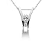0.46CTW Diamond Three Stone Ladder Pendant in 14k White Gold