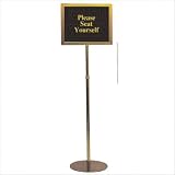 Pedestal Signframes (With or Without Sign Packs) Finish: Matte Black, With Sign Pack: Crowd Control