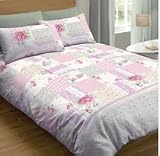 Vintage Patchwork Pink Double Duvet Cover, R.H. Designer Collection