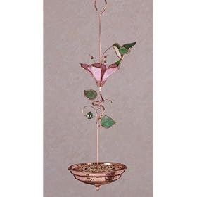STAIN GLASS HUMMINGBIRD FEEDER by WGC