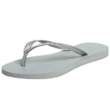 Havaianas Women's Slim Flip Flop,Silver Moon,39/40 BR