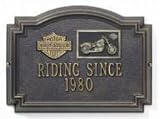 Harley Davidson Dyna Medallion Plaque - Wall - Two Line - Dk. Bronze/Gold