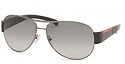 AUTHENTIC PRADA SPS51H SPS 51H 5AV3M1 5AV-3M1 GUN METAL FRAME GREY GRADIENT 64/14/135 SUNGLASSES SHADES