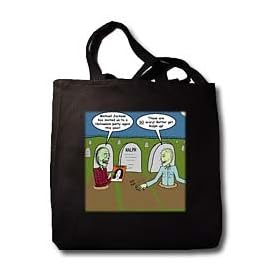 Rich Diesslins Funny General Cartoons - Halloween - Zombies are Invited to Michael Jacksons Party - Tote Bags