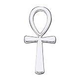 Sterling Silver 1-7/8" Egyptian Ankh Pendant