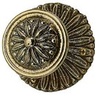 Helios Collection - Deco Door Knob & Rose - Double Dummy - Polished Brass