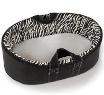 Buy Low Price Cozy Lalapanzi Travel Baby Bed – Animal Print BLACK ZEBRA blackzebra