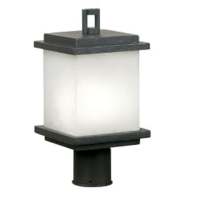 Kenroy Home 70214APW Plateau One Light Post Lantern by Kenroy Home