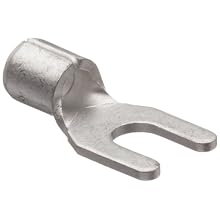 Morris Products 11516 Spade Terminal, Non Insulated, 22-16 Wire Size, #8 Stud Size (Pack of 100)