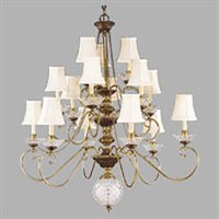 Progress Lighting P4233-43: Versailles Colonial Silver Fifteen-Light Chandelier by Progress Lighting