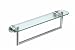 Ocean Glass Bathroom Shelf with Towel Rail, Chrome