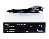 Silverstone - Facade Multi-Fonction 3,5 - Lecteur Carte Memoire - Port USB 3.0 - SST-FP37