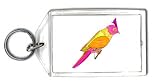 Keychain with parakeet, cock, budgie, budgerigar, bird, animal