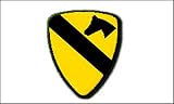 Freeshipping - 100pcs 3x5ft Polyester White 1st Cavalry Flag #F1308