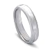 18k White Gold Flat Top Comfort Fit Women's Wedding Band with Beveled Edges, 5mm