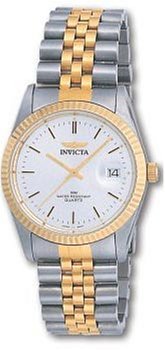 Invicta Watches, Invicta Men's Camelot Luminary White Dial 2-Tone Date Quartz Watch 8949, Mens Watches, Mens Invicta Watches