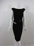 Ralph Lauren womens belted sleeveless straight dress