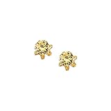 14K Yellow Gold 4 MM Citrine Teen Earring Studs