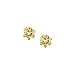 14K Yellow Gold 4 MM Citrine Teen Earring Studs