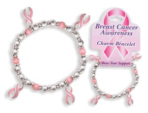 PINK RIBBON Breast Cancer Awareness Bracelets