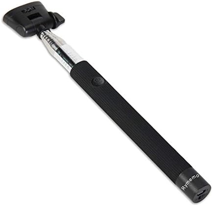 Globalbox Rechargeable Bluetooth Wireless Monopod 2-In-1 Self-portrait Extendable Selfie Stick with built-in Bluetooth Remote Shutter With Adjustable Grip Holder for iPhone 6,iPhone 6 Plus 5s 5c 5 4s 4,Samsung Galaxy S5 S4 S3, Note 10.1 8 3 2 Moto X, Droid 2, Google Nexus 4, 5, 7, 8 (Black)