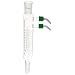 Chemglass CG-1213-L-HC-01 Glass Reflux Condenser with Removable Hose Connection and GL-14 Screw Cap, 125mm Coil Length, 300mm Height, 24/40 Joint