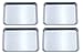 Checkered Chef Quarter Sheet Pan Four Pack - 4 Baking Sheets 9 Â½ x 13 Inches. Aluminum Rimmed Cookie 1/4 Sheet Pans For Baking