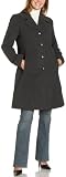Fleet Street Womens Button Front Walking Coat with Notch Lapel