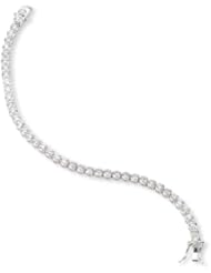 CZ by Kenneth Jay Lane "Look-of-Real" Rhodium-Plated Cubic Zirconia Round Bracelet