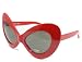 Cool Retro French Red Cat Eye 70s Sunglasses