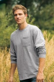 Ultra Cotton Long Sleeve T-Shirt with pocket