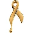 14K Yellow Gold Ribbon of Tears Brooch