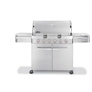 Weber 1750001 Summit S-620 Propane Gas Grill, Stainless Steel
