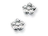 White Ice(tm) Sterling Silver Flower Earrings
