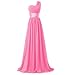 Get Bridesmaid Dress 1-2 Days From Fashion Plaza One-Shoulder Chiffon D0126