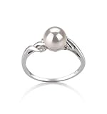 Andrea White 6-7mm AAA Japanese Akoya 14 Karat Gold Pearl Ring