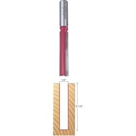 Freud 12-130 1/2-Inch Diameter by 2-1/2-Inch Double Flute Straight Bit