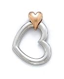14k Two-Tone Heart Pendant
