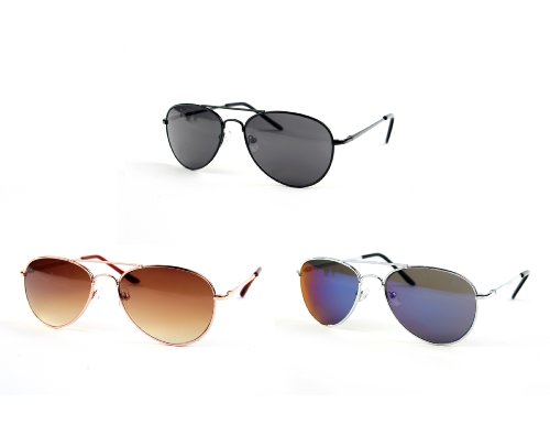 Children Metal Classic Aviator Color Lens Sunglasses P1302