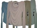 Missy Ladies Sizes S/M/L/XL Long Sleeves Stretched Pullover Tops. (Prepack=48 PCS Assorted Sizes/Colors, Each $8.00)