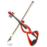 Full Size 4/4 Electric Violin Accesories Included - Red