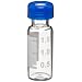 Wheaton W225161 Borosilicate Glass 1.8mL Vial with Writing Patch and 9mm Blue ABC Screw Cap, Clear (Case of 1000)