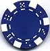 100 Striped Dice Chips - Blue