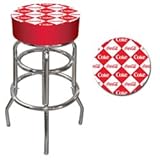 IMAGE OF New Trademark Checker Coca Cola Pub Stool 7.5 Inch High Long Lasting Logo Adjustable Levelers
