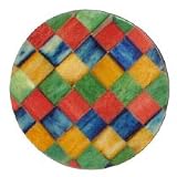 Cork Backed Coaster Set of 6 With Inlaid Colored Bone by 