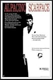 Scarface Movie (Al Pacino, Black and White) 24x36 Wood Framed Poster Art Print