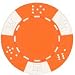 Clay Composite Triple Crown Poker Chips 25 11.5 gram Orange Poker Chips