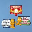Garfield Resin Plaque Ornaments Set of 3
