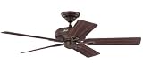 Hunter Ceiling Fans 20518 Savoy Fan - Cocoa Traditional Indoor Fan 52 Blade Span